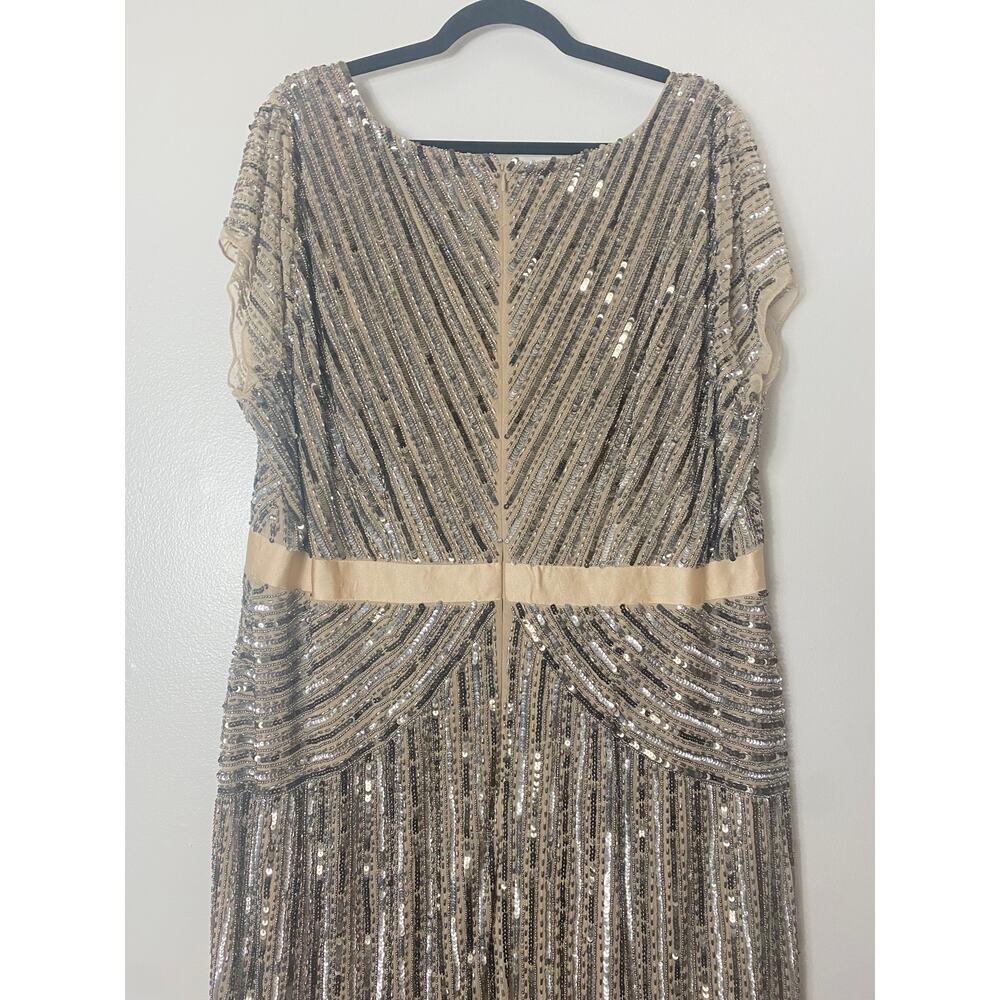 ADRIANNA PAPELL DRESS GOWN MOTHER OF THE BRIDE EVENING FORMAL WEDDING GUEST - Picture 10 of 16